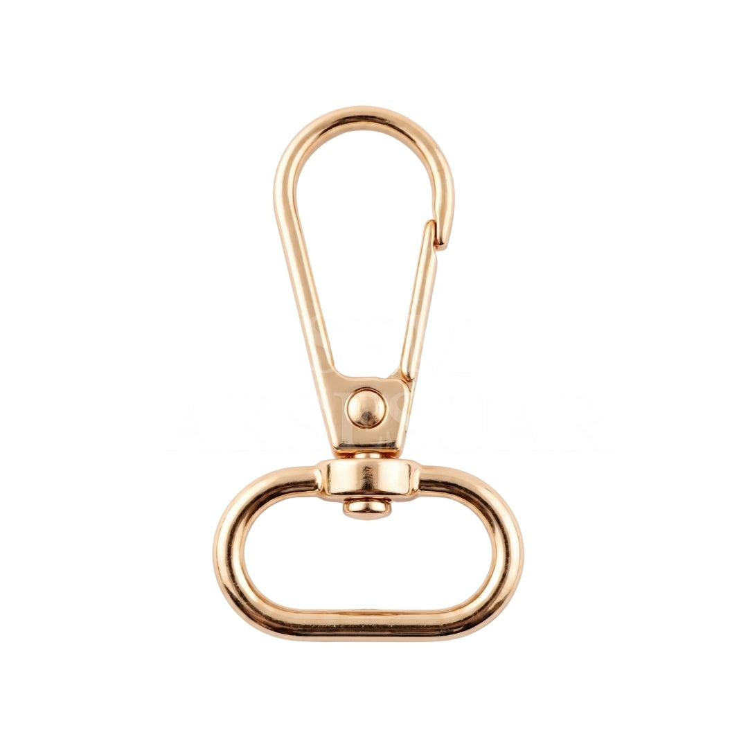 Döner Başlıklı Yaylı Kanca 2 CM Light Gold
