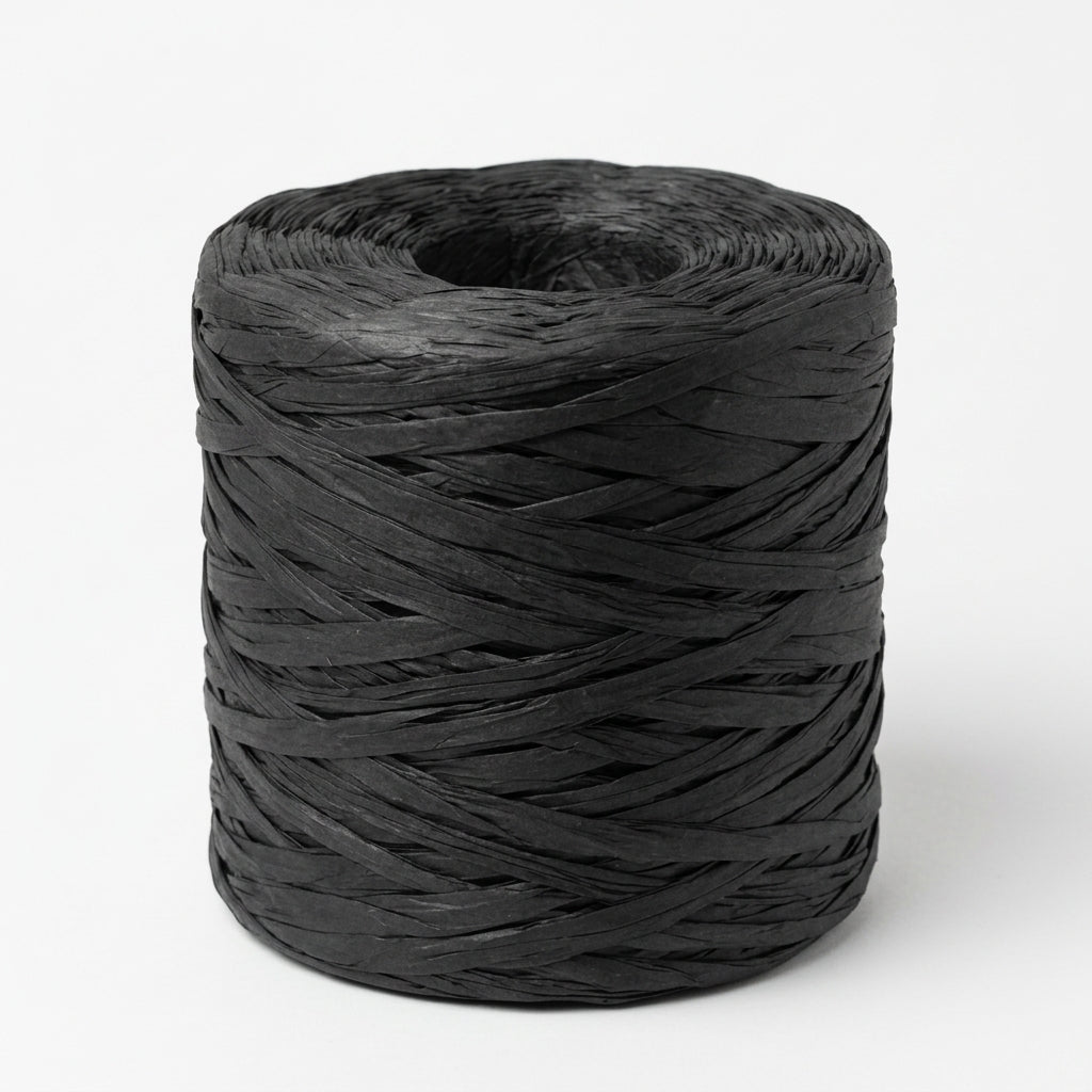 200 Gram Siyah Renk Rafya İp