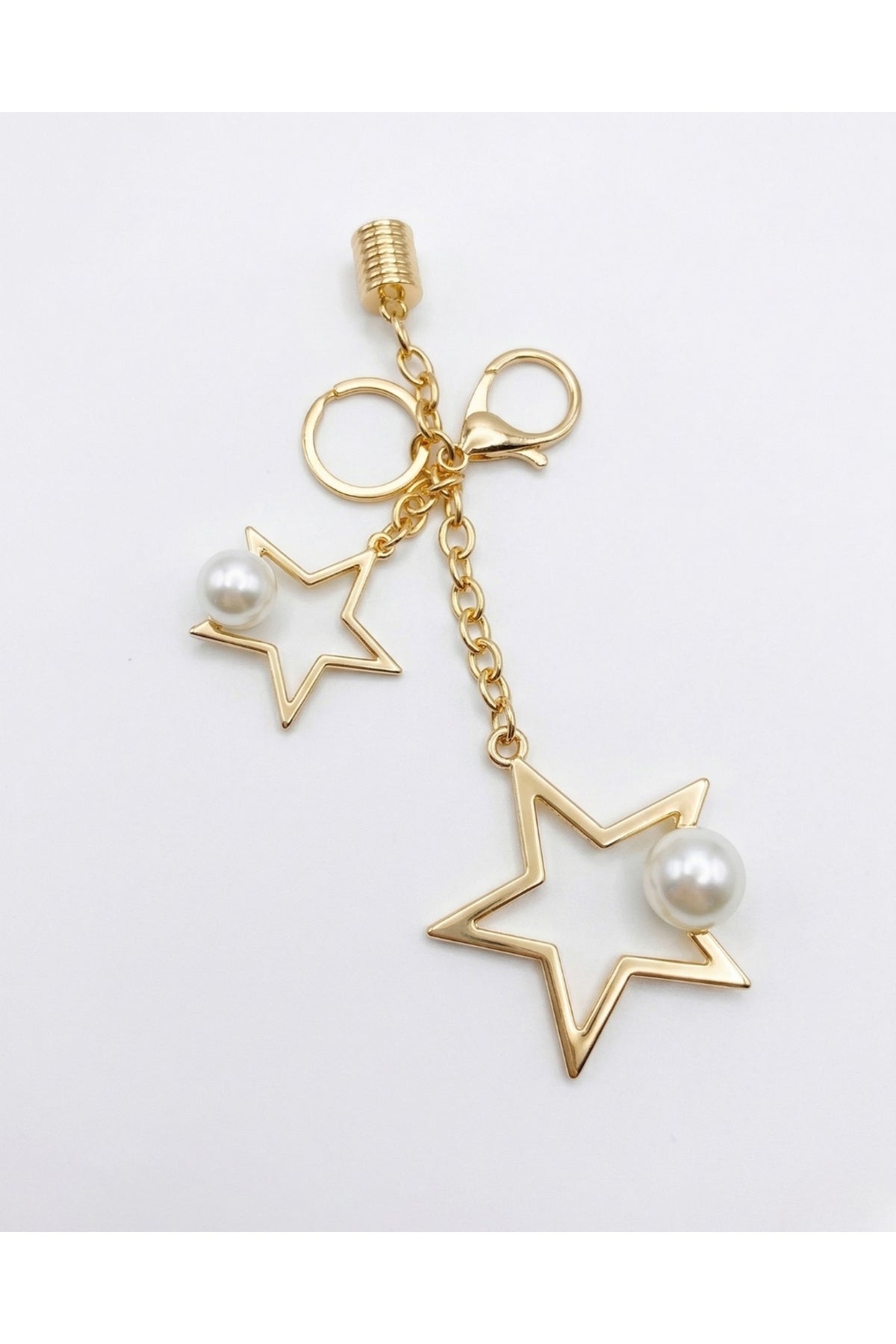 İncili Yıldız Çanta Charmi Light Gold