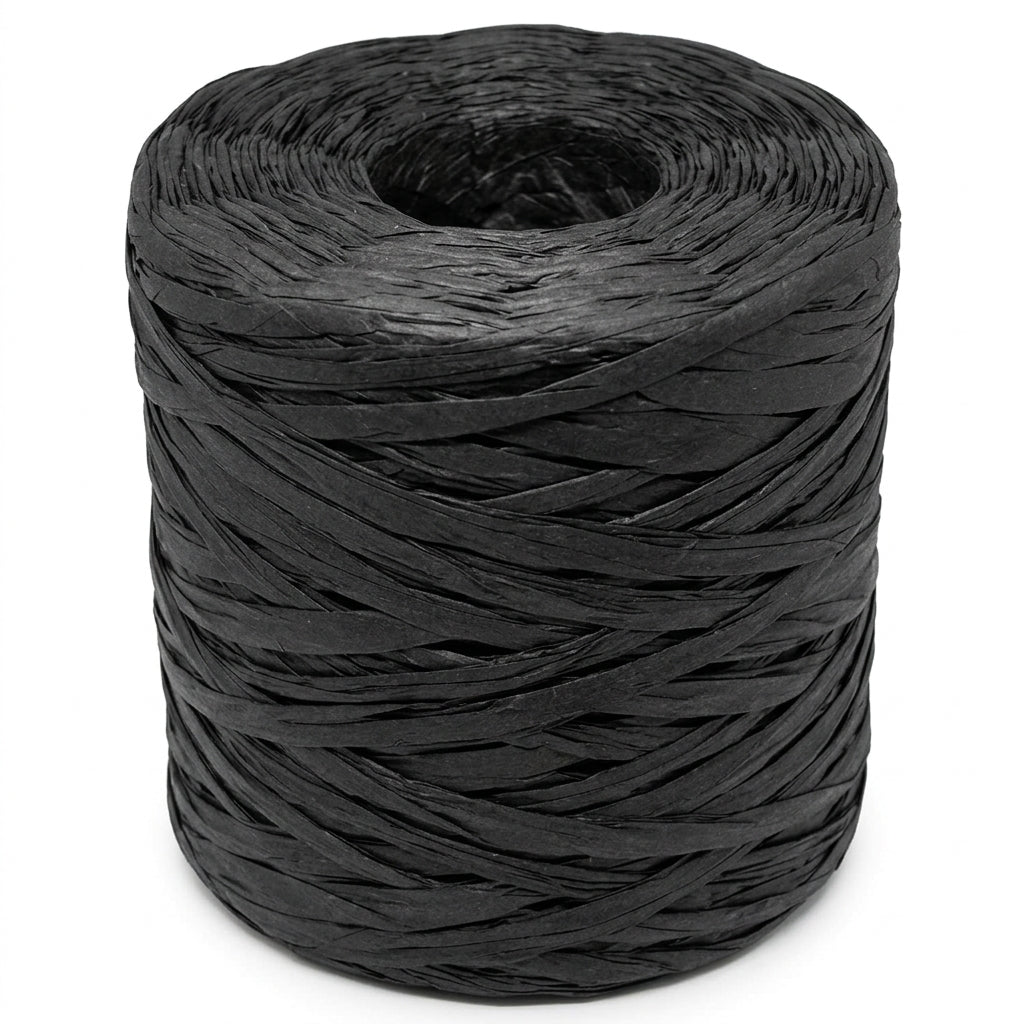 200 Gram Siyah Renk Rafya İp