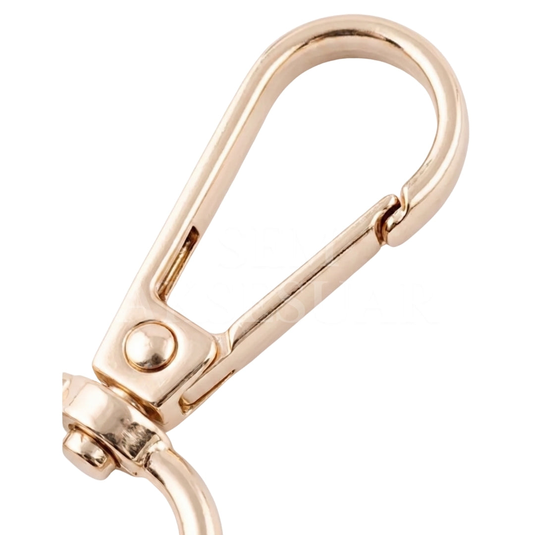 Döner Başlıklı Yaylı Kanca 2 CM Light Gold