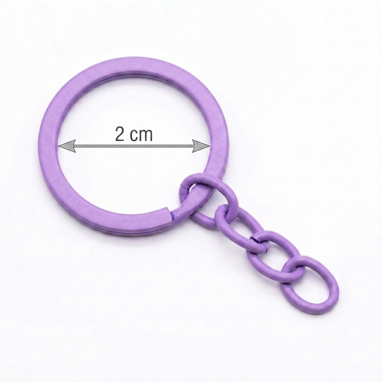 2 CM Renkli Zincirli Anahtarlık Halkası