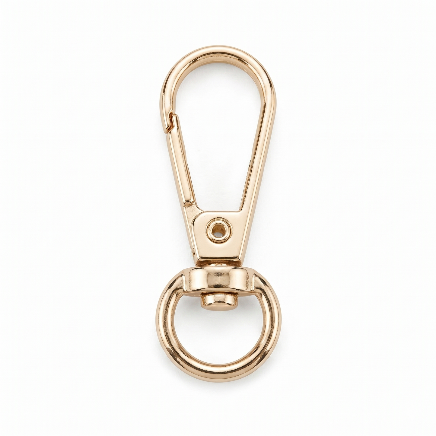 Döner Başlıklı Yaylı Kanca 1 CM Light Gold