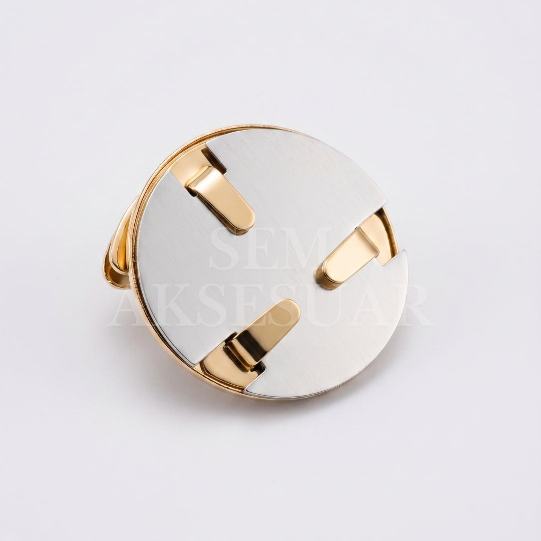 Yuvarlak Çanta Kilidi Light Gold