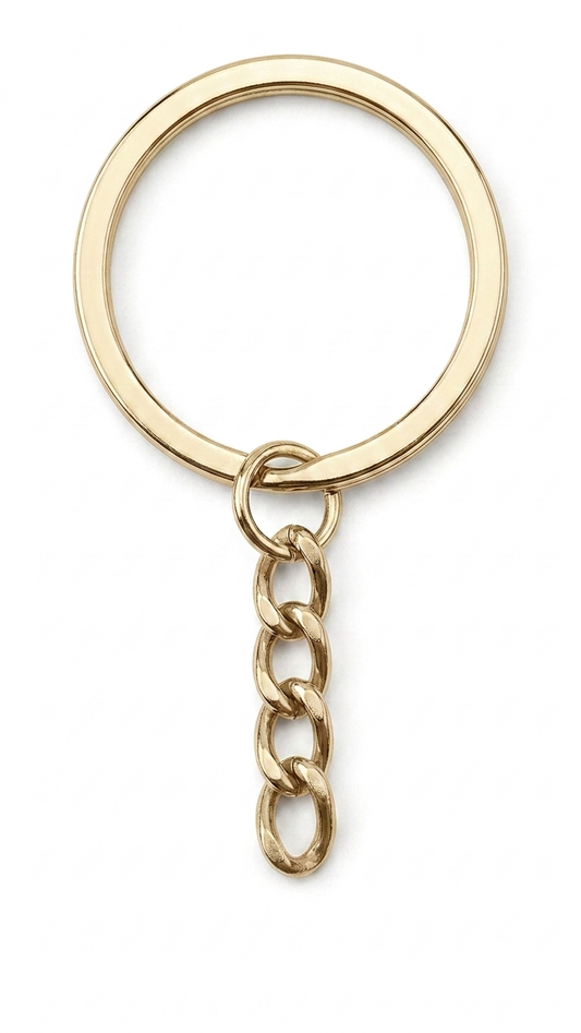 2.5 cm Ezme Anahtarlık Halkası Light Gold
